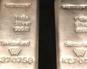 Metalor 1 kilo Switzerland silver bar
